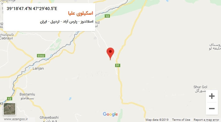 روستای اسکیلوی علیا بر روی نقشه