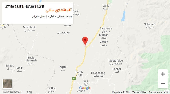 روستای آقجاقشلاق سفلی بر روی نقشه
