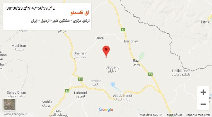 روستای آق قاسملو بر روی نقشه