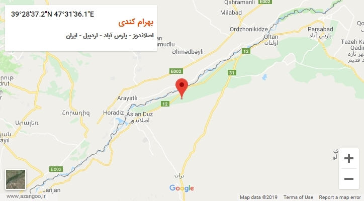 روستای بهرام کندی بر روی نقشه