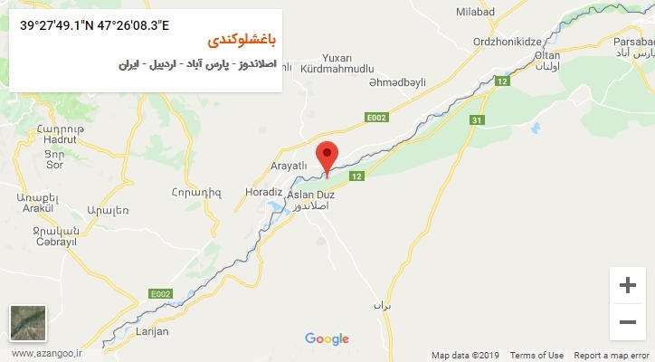 روستای باغشلوکندی بر روی نقشه