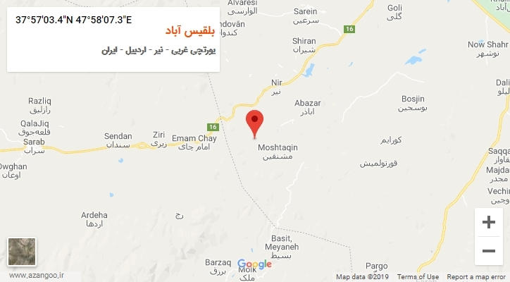 روستای بلقیس آباد بر روی نقشه