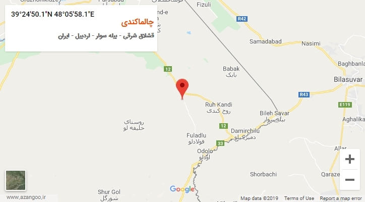 روستای چالماکندی بر روی نقشه