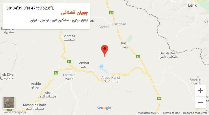 روستای چوپان قشلاقی بر روی نقشه