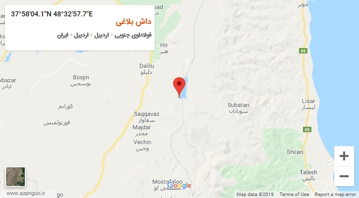 روستای داش بلاغی بر روی نقشه