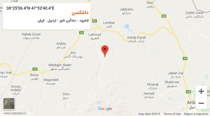 روستای داشکسن بر روی نقشه