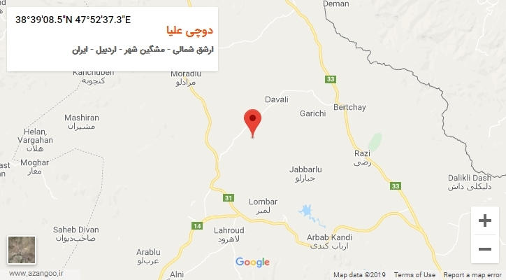 روستای دوچی علیا بر روی نقشه
