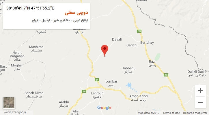 روستای دوچی سفلی بر روی نقشه