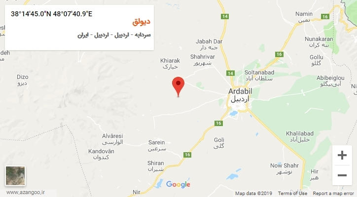 روستای دیولق بر روی نقشه