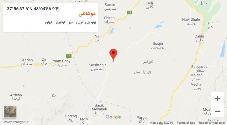 روستای دوشانلی بر روی نقشه