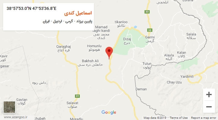 روستای اسماعیل کندی بر روی نقشه