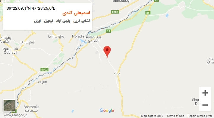 روستای اسمیعلی کندی بر روی نقشه