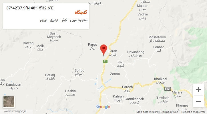 روستای گنجگاه بر روی نقشه