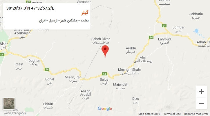 روستای گیلر بر روی نقشه