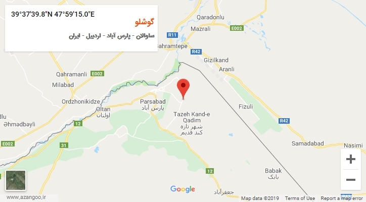 روستای گوشلو بر روی نقشه