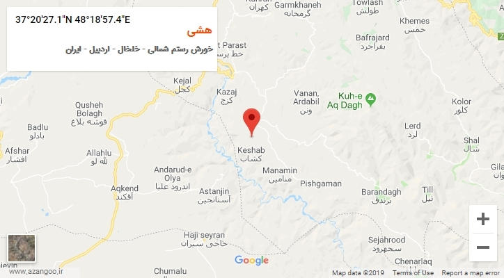 روستای هشی بر روی نقشه