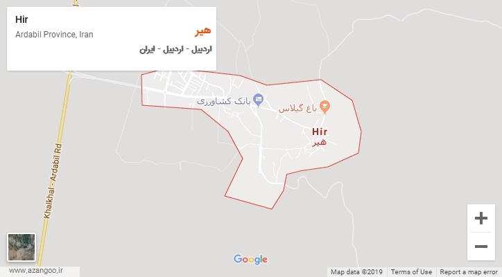 شهر هیر بر روی نقشه
