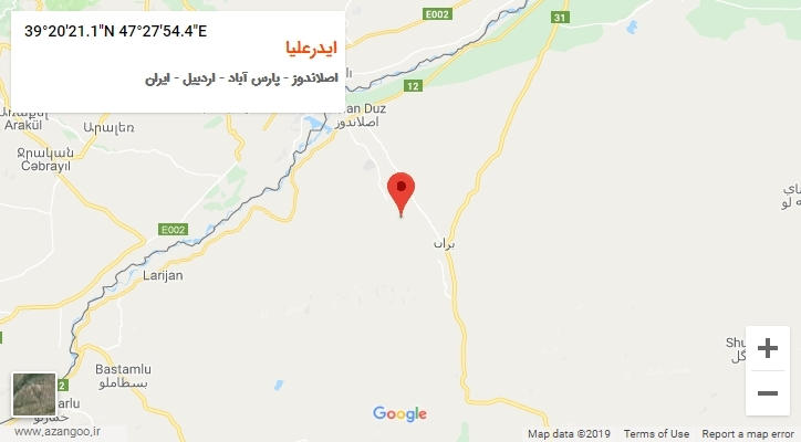 روستای ایدرعلیا بر روی نقشه