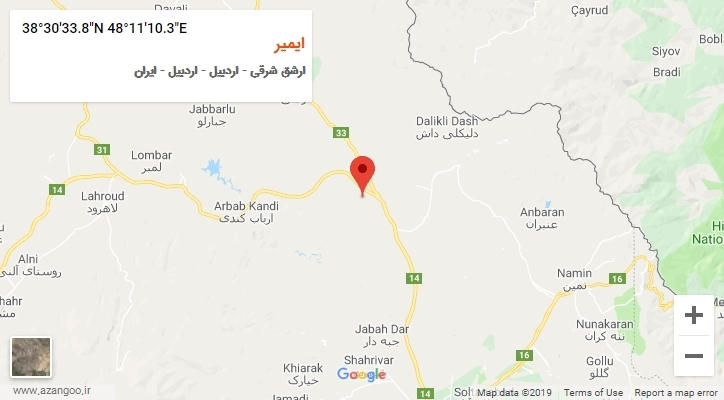 روستای ایمیر بر روی نقشه