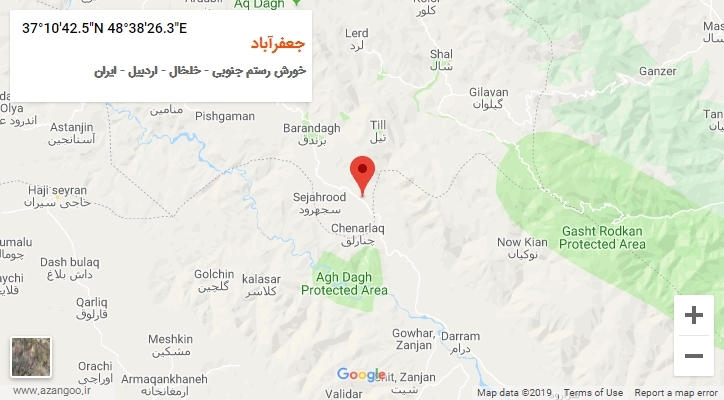 روستای جعفرآباد بر روی نقشه
