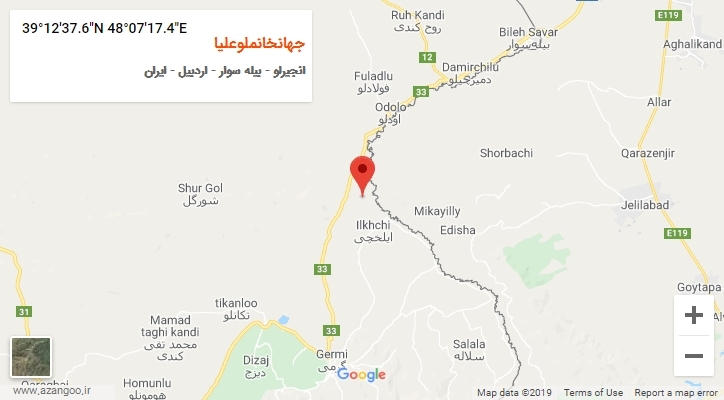 روستای جهانخانملوعلیا بر روی نقشه