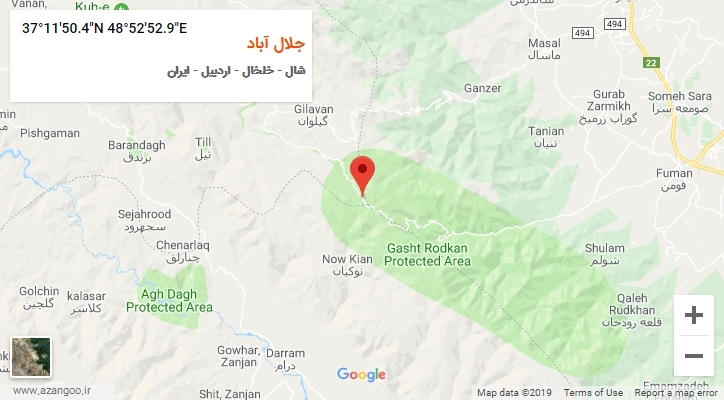 روستای جلال آباد بر روی نقشه