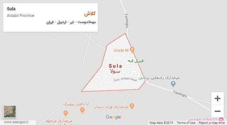 روستای کلاش بر روی نقشه