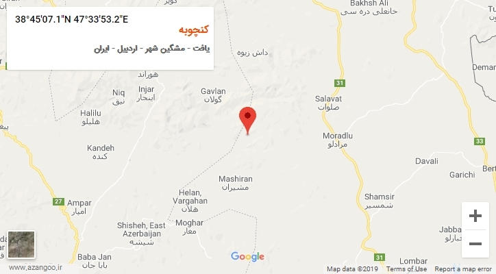 روستای کنچوبه بر روی نقشه