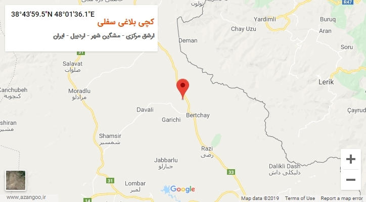 روستای کچی بلاغی سفلی بر روی نقشه