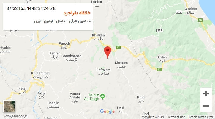 روستای خانقاه بفرآجرد بر روی نقشه