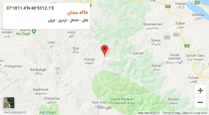 روستای خاکه مندان بر روی نقشه