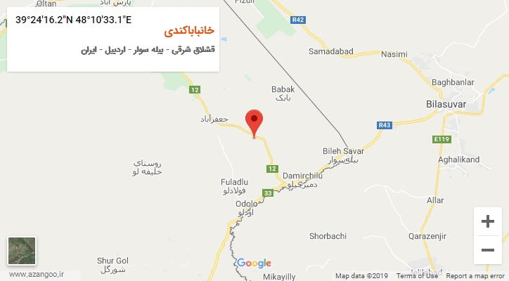 روستای خانباباکندی بر روی نقشه