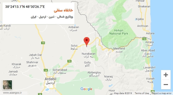 روستای خانقاه سفلی بر روی نقشه