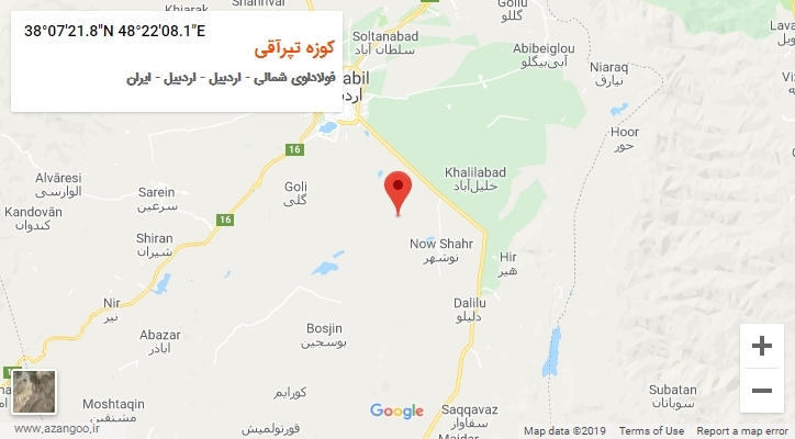 روستای کوزه تپرآقی بر روی نقشه
