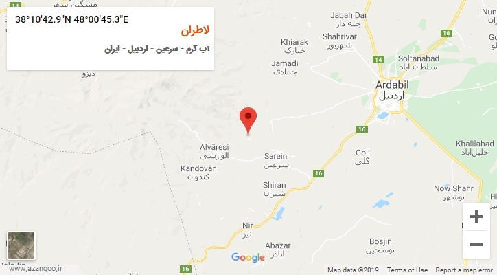 روستای لاطران بر روی نقشه