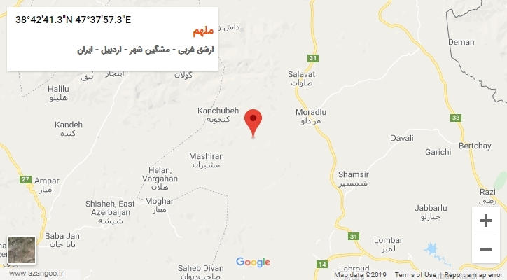 روستای ملهم بر روی نقشه