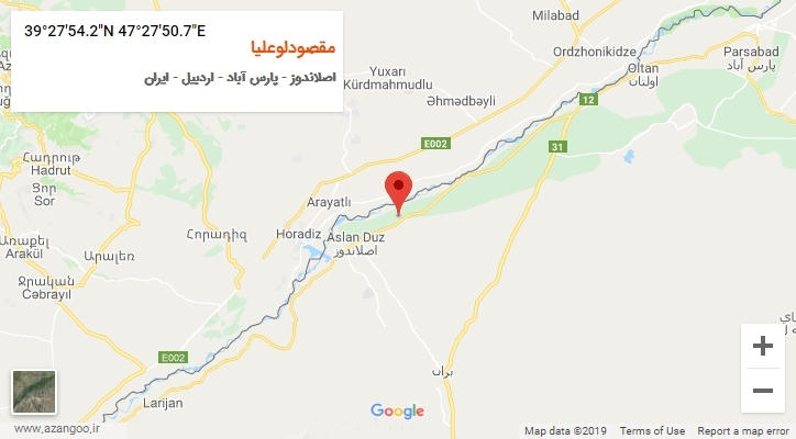 روستای مقصودلوعلیا بر روی نقشه