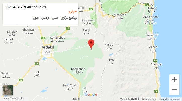 روستای مرنی بر روی نقشه