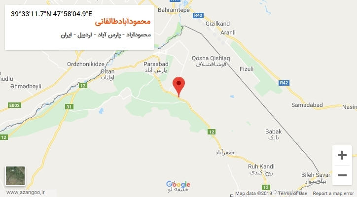 روستای محمودآبادطالقانی بر روی نقشه