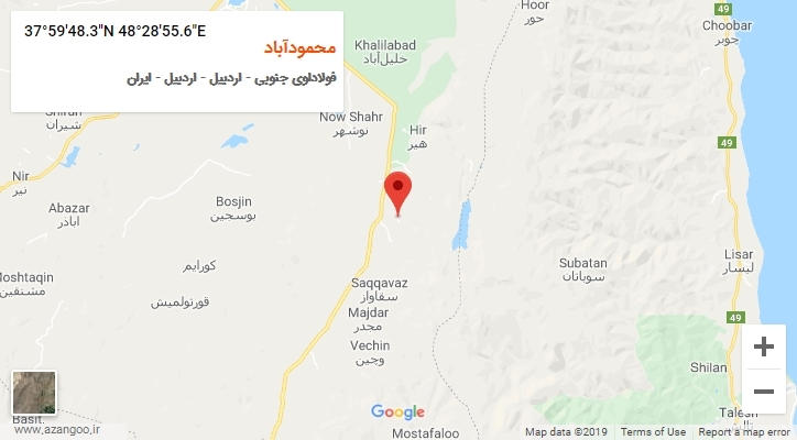 روستای محمودآباد بر روی نقشه