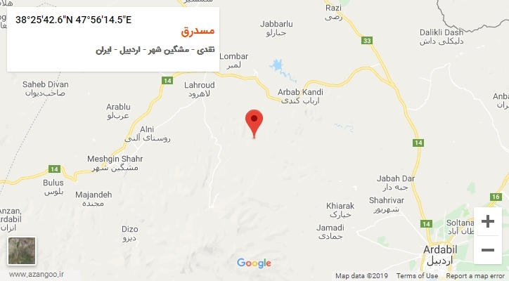 روستای مسدرق بر روی نقشه