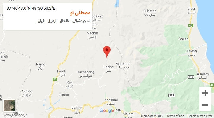 روستای مصطفی لو بر روی نقشه