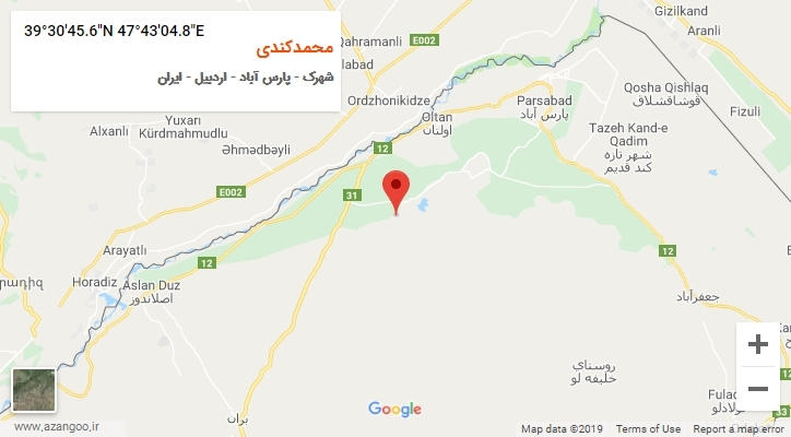 روستای محمدکندی بر روی نقشه