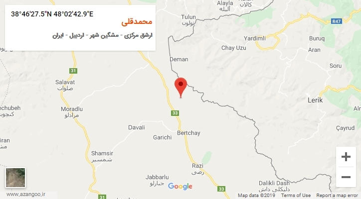 روستای محمدقلی بر روی نقشه