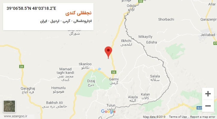روستای نجفقلی کندی بر روی نقشه