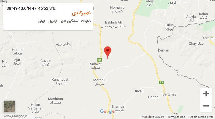 روستای نصیرکندی بر روی نقشه