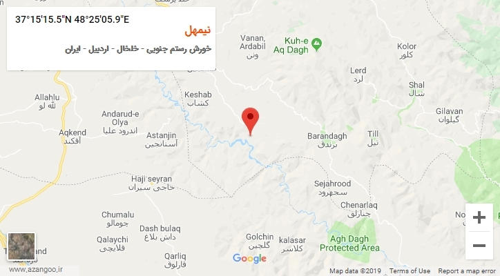 روستای نیمهل بر روی نقشه