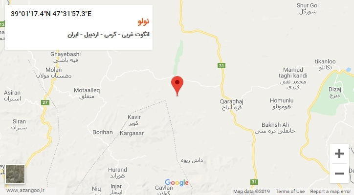 روستای نولو بر روی نقشه
