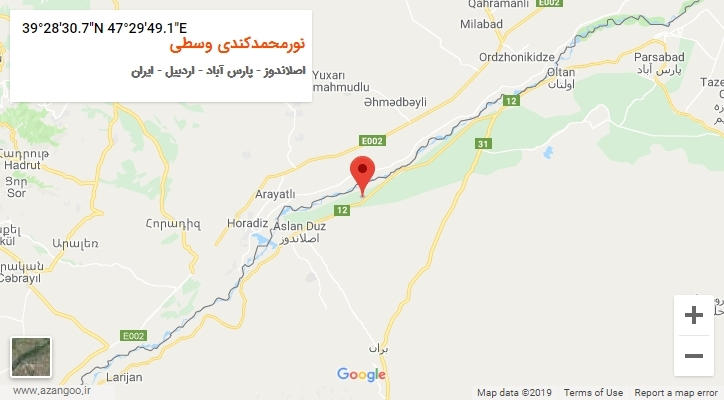 روستای نورمحمدکندی وسطی بر روی نقشه