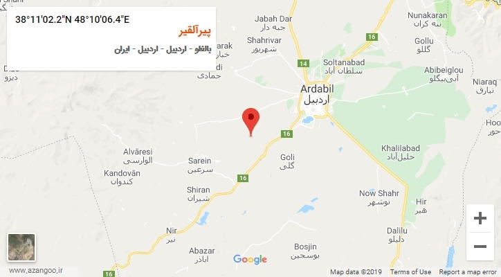 روستای پیرآلقیر بر روی نقشه
